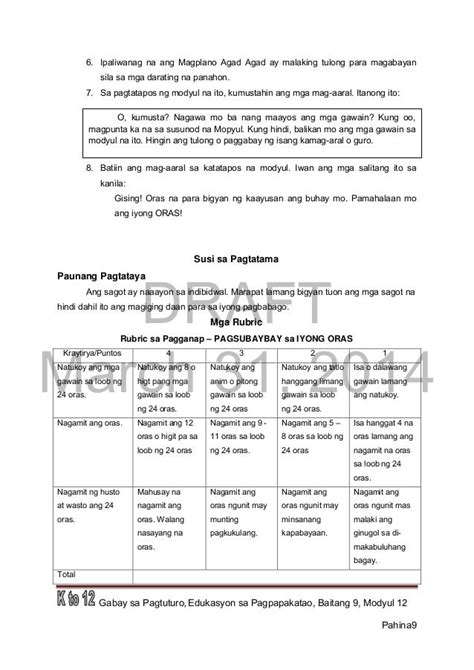 Edukasyon sa Pagpapakatao Grade 9 Teacher's Guide .